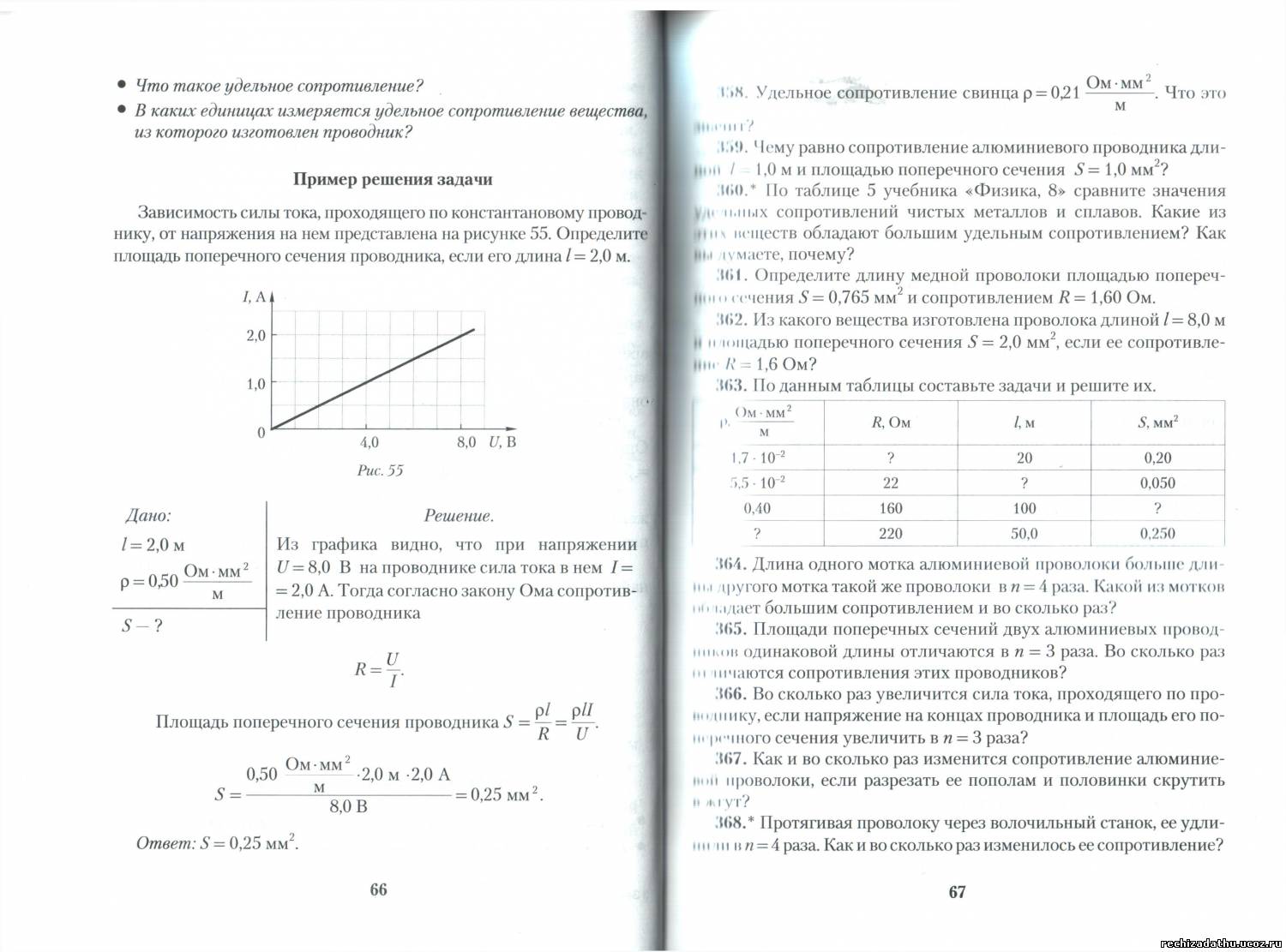 Физика 9 сборник задач исаченкова. Рассчитайте сопротивление следующих проводников изготовленных.